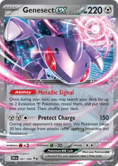 Genesect ex 067/086 Double Rare card from Black Bolt