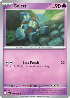 Golett 042/086 Common card from Black Bolt