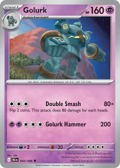 Golurk 043/086 Uncommon card from Black Bolt