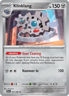 Klinklang 063/086 Rare card from Black Bolt