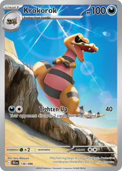 Krokorok 136/086 Illustration Rare card from Black Bolt