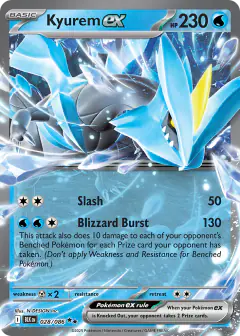 Kyurem ex 028/086 Double Rare card from Black Bolt