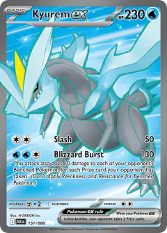 Kyurem ex 157/086 Ultra Rare card from Black Bolt