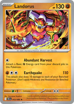 Landorus 053/086 Rare card from Black Bolt