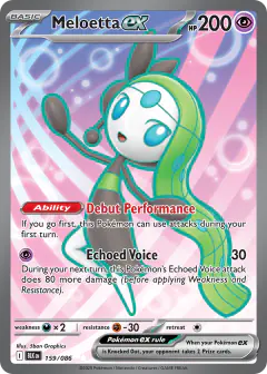 Meloetta ex 159/086 Ultra Rare card from Black Bolt