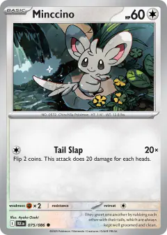 Minccino 075/086 Common card from Black Bolt