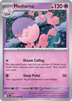 Musharna 036/086 Uncommon card from Black Bolt