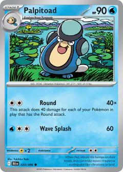 Palpitoad 020/086 Common card from Black Bolt