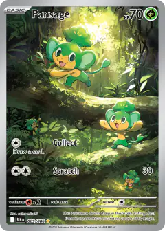 Pansage 089/086 Illustration Rare card from Black Bolt