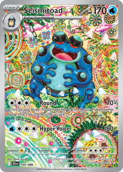 Seismitoad 105/086 Illustration Rare card from Black Bolt