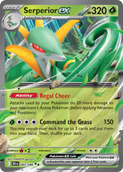 Serperior ex 003/086 Double Rare card from Black Bolt