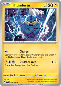 Thundurus 033/086 Rare card from Black Bolt