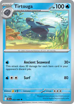 Tirtouga 022/086 Uncommon card from Black Bolt