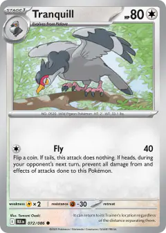 Tranquill 072/086 Common card from Black Bolt