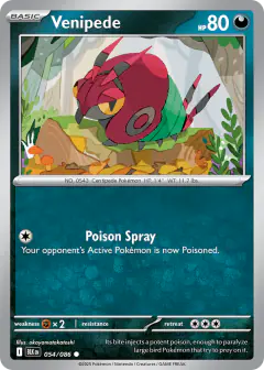 Venipede 054/086 Common card from Black Bolt