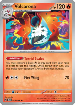 Volcarona 016/086 Rare card from Black Bolt