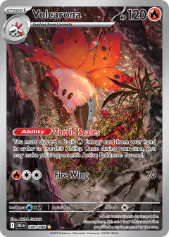 Volcarona 100/086 Illustration Rare card from Black Bolt