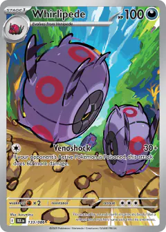 Whirlipede 133/086 Illustration Rare card from Black Bolt
