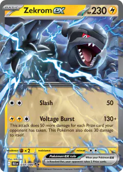 Zekrom ex 034/086 Double Rare card from Black Bolt