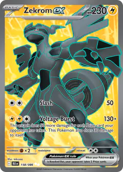 Zekrom ex 158/086 Ultra Rare card from Black Bolt