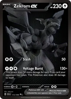 Zekrom ex 172/086 Black White Rare card from Black Bolt