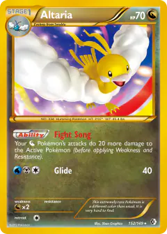 Altaria 152/149 Rare Secret card from Boundaries Crossed