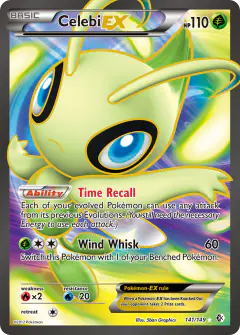 Celebi-EX 141/149 Rare Ultra card from Boundaries Crossed