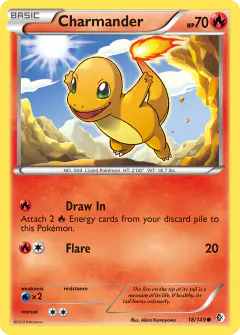 Charmander 18/149 Common card from Boundaries Crossed