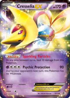 Cresselia-EX 67/149 Rare Holo EX card from Boundaries Crossed