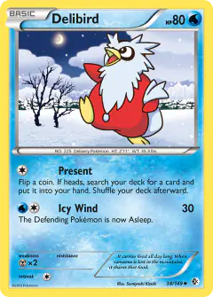 Delibird 38/149 Uncommon card from Boundaries Crossed
