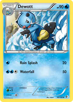 Dewott 40/149 Uncommon card from Boundaries Crossed