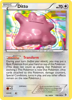 Ditto 108/149 Rare Holo card from Boundaries Crossed