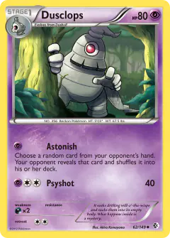 Dusclops 62/149 Uncommon card from Boundaries Crossed