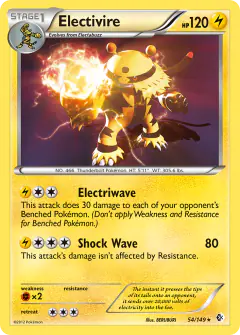 Electivire 54/149 Rare Holo card from Boundaries Crossed
