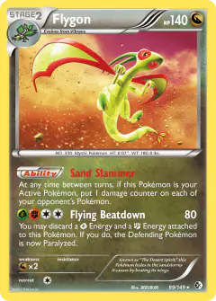Flygon 99/149 Rare Holo card from Boundaries Crossed