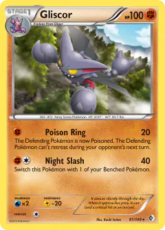 Gliscor 81/149 Rare Holo card from Boundaries Crossed