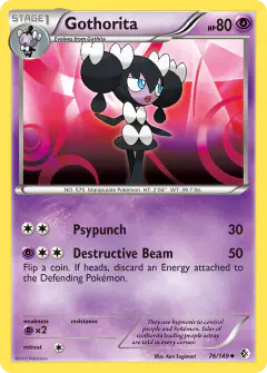 Gothorita 76/149 Uncommon card from Boundaries Crossed