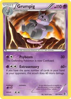 Grumpig 60/149 Rare card from Boundaries Crossed