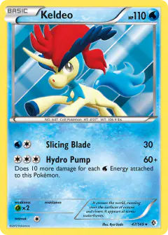 Keldeo 47/149 Rare Holo card from Boundaries Crossed