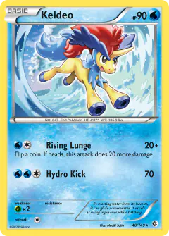 Keldeo 48/149 Rare card from Boundaries Crossed