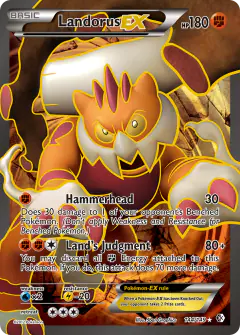 Landorus-EX 144/149 Rare Ultra card from Boundaries Crossed