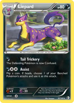 Liepard 91/149 Rare Holo card from Boundaries Crossed