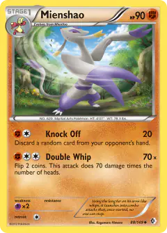 Mienshao 88/149 Uncommon card from Boundaries Crossed