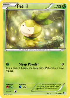 Petilil 16/149 Uncommon card from Boundaries Crossed