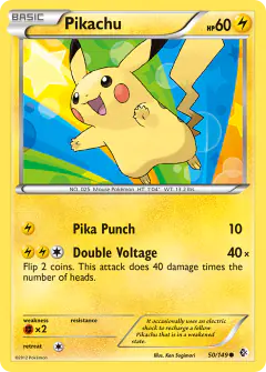 Pikachu 50/149 Common card from Boundaries Crossed