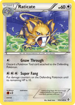 Raticate 105/149 Uncommon card from Boundaries Crossed