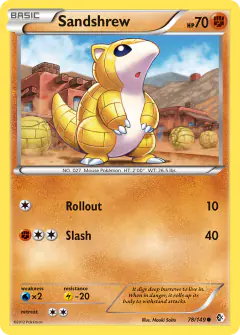 Sandshrew 78/149 Common card from Boundaries Crossed