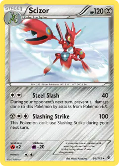 Scizor 94/149 Rare Holo card from Boundaries Crossed