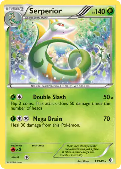 Serperior 13/149 Rare Holo card from Boundaries Crossed