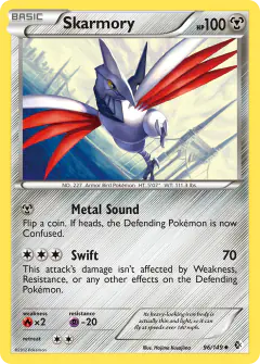 Skarmory 96/149 Uncommon card from Boundaries Crossed